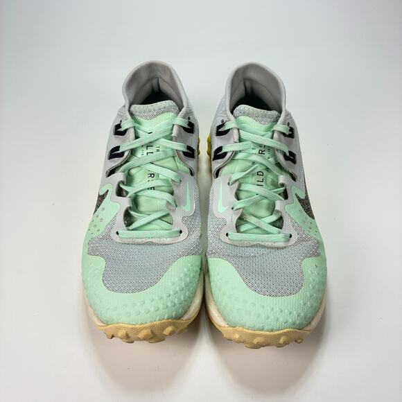 Nike Zoom Wildhorse 6 Light Gray Yellow Green Trail Running Shoes Women’s Size 8 - Picture 4 of 11